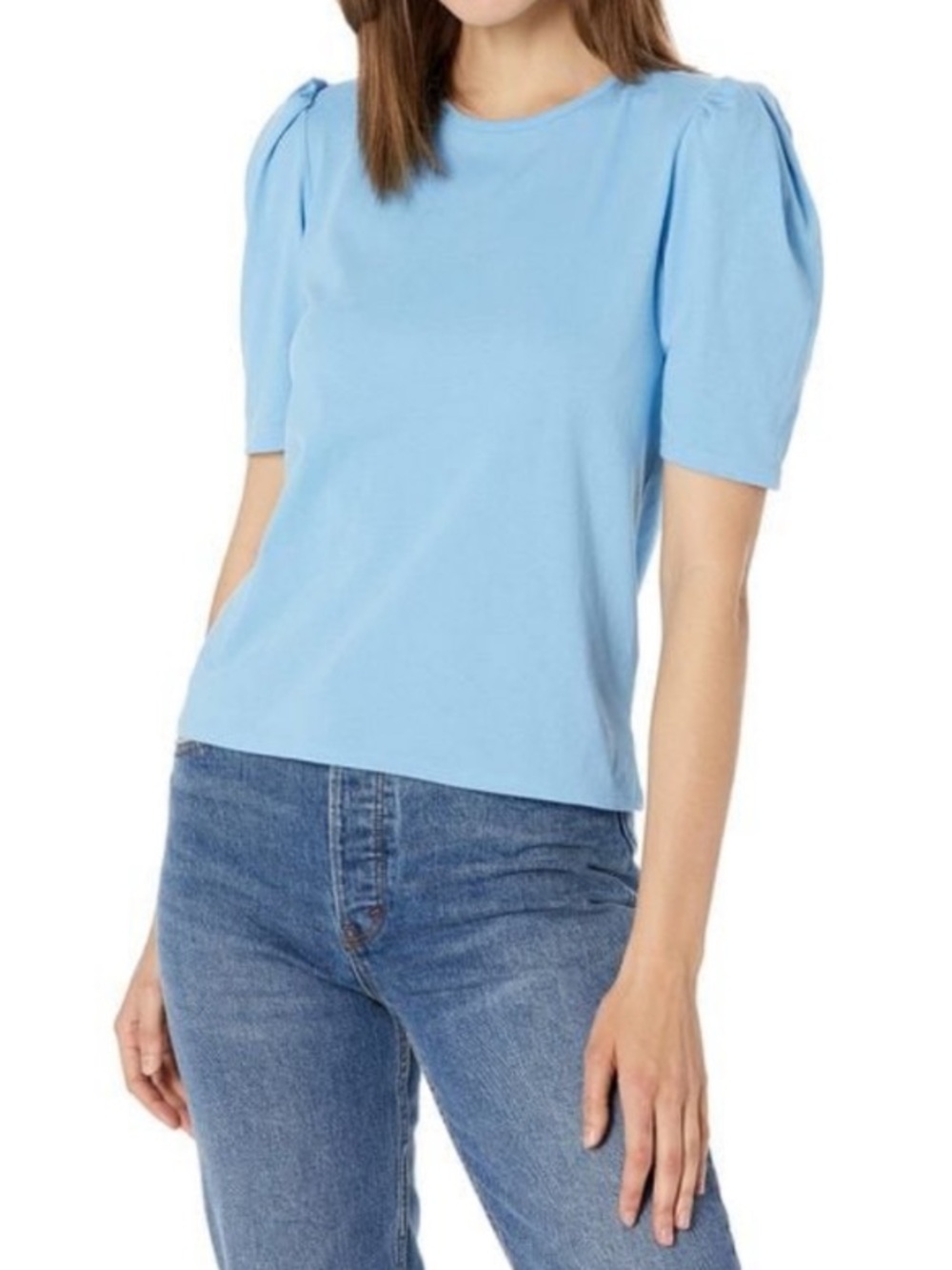 Rebecca Taylor Baby Blue Puff Sleeve Tee